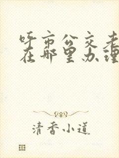 呼市公交老年卡在哪里办理