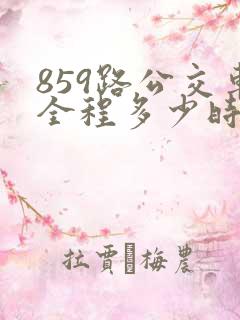 859路公交车全程多少时间