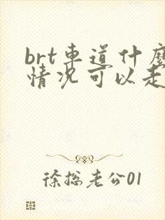 brt车道什么情况可以走