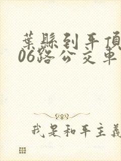 叶县到平顶山906路公交车路线