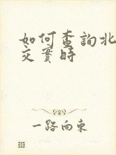 如何查询北京公交实时