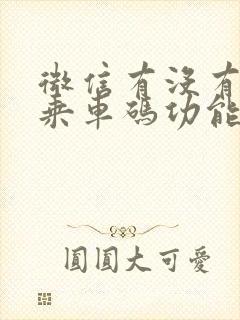 微信有没有地铁乘车码功能