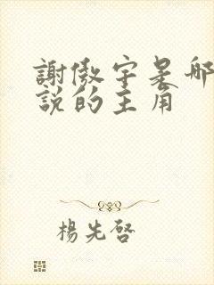 谢傲宇是哪部小说的主角