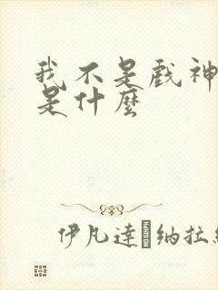 我不是戏神讲的是什么