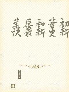 叶辰和萧初然最快最新更新 叶辰和萧初然最快最新更新