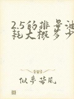 2.5的排量油耗大概多少