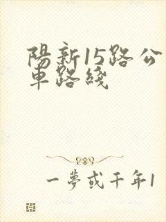 阳新15路公交车路线