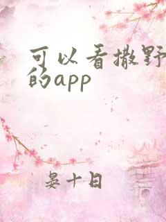 可以看撒野小说的app