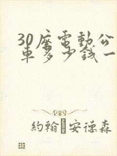 30座电动公交车多少钱一辆