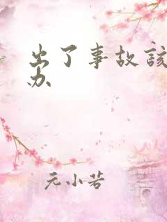 出了事故该怎么办 出了事故该怎么办