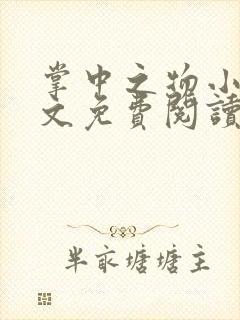 掌中之物小说全文免费阅读无删减