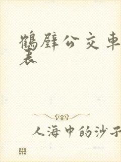 鹤壁公交车时间表