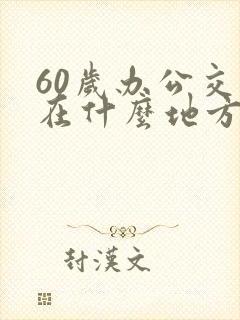 60岁办公交卡在什么地方怎么办理