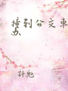 撞到公交车怎么办