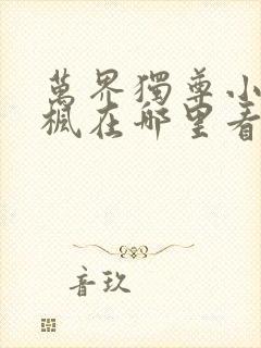 万界独尊小说林枫在哪里看 万界独尊小说林枫在哪里看