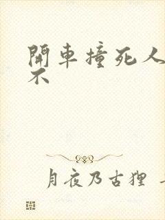 开车撞死人坐牢不