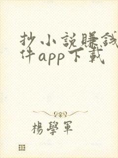 抄小说赚钱的软件app下载