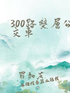 300路双层公交车