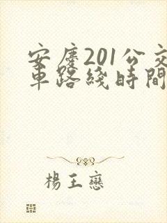 安庆201公交车路线时间表