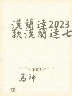 汉兰达2023款汉兰达七座油电混合动力