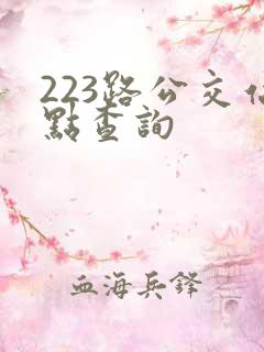 223路公交站点查询