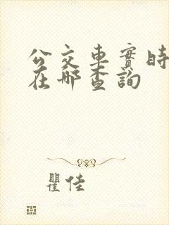 公交车实时到站在哪查询