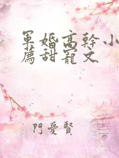 军婚高干小说推荐甜宠文