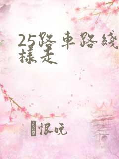 25路车路线怎样走 25路车路线怎样走