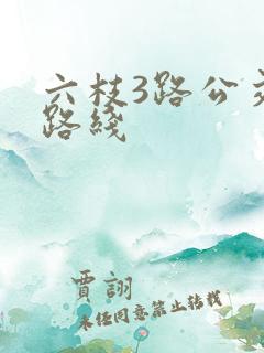 六枝3路公交车路线