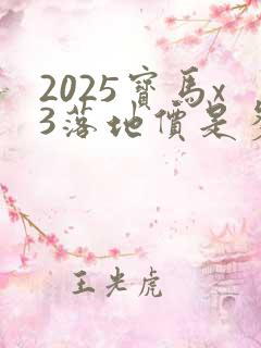 2025宝马x3落地价是多少万