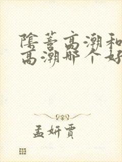 阴蒂高潮和阴道高潮哪个好
