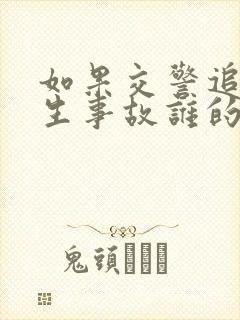 如果交警追车发生事故谁的责任 如果交警追车发生事故谁的责任