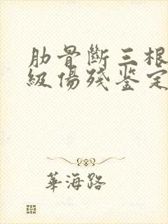 肋骨断三根算几级伤残鉴定