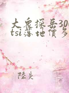 大众探岳300tsi落地价多少钱 大众探岳300tsi落地价多少钱