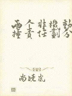 两个非机动车相撞责任划分