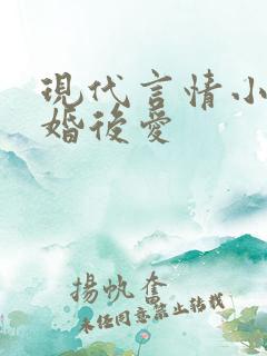现代言情小说先婚后爱