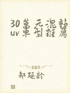 30万元混动suv车型推荐