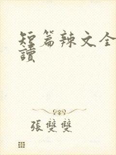 短篇辣文全文阅读