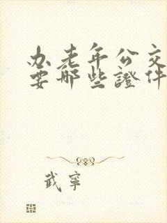 办老年公交卡需要哪些证件