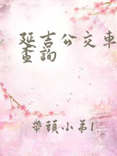 延吉公交车实时查询