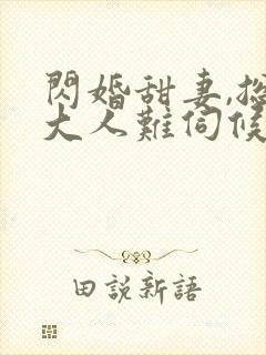 闪婚甜妻,总裁大人难伺候txt
