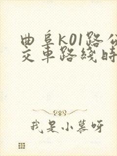 曲阜k01路公交车路线时间表