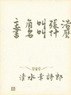 主角叫张浩小说书名叫什么