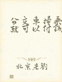 公交车扫乘车码就可以付钱了吗
