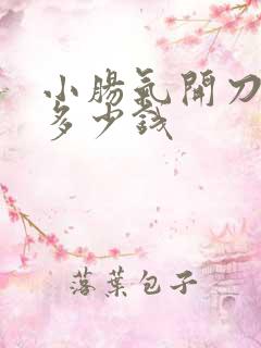 小肠气开刀需要多少钱