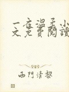 一夜温柔小可全文免费阅读