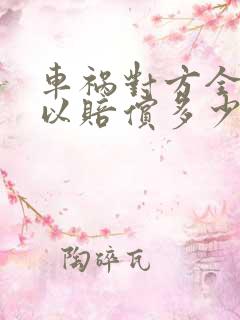 车祸对方全责可以赔偿多少