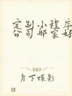 定制小程序开发公司哪家好