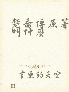 楚乔传原著小说叫什么