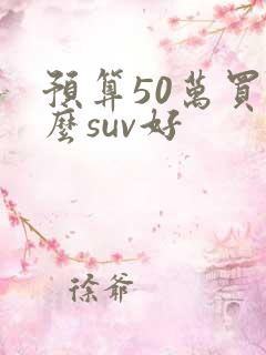 预算50万买什么suv好